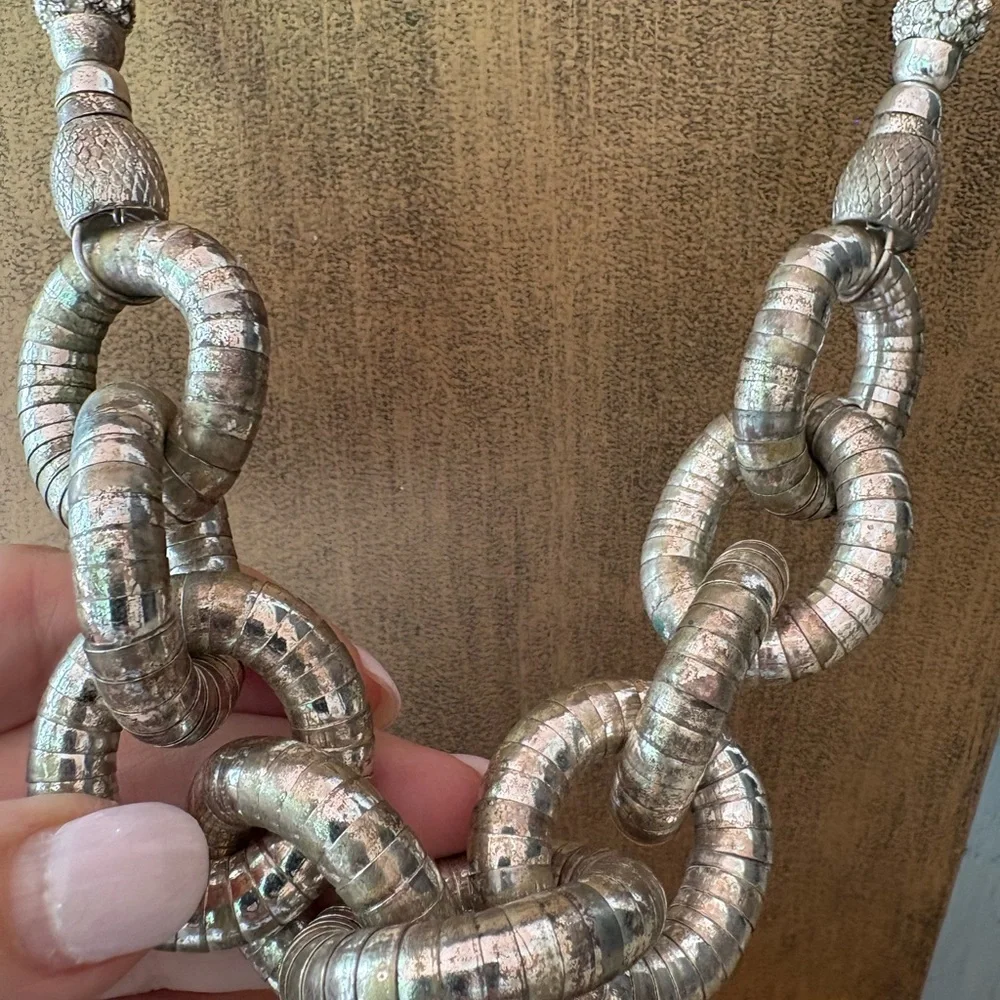 Chunky Silver Chain Necklace - Picture 8 of 8